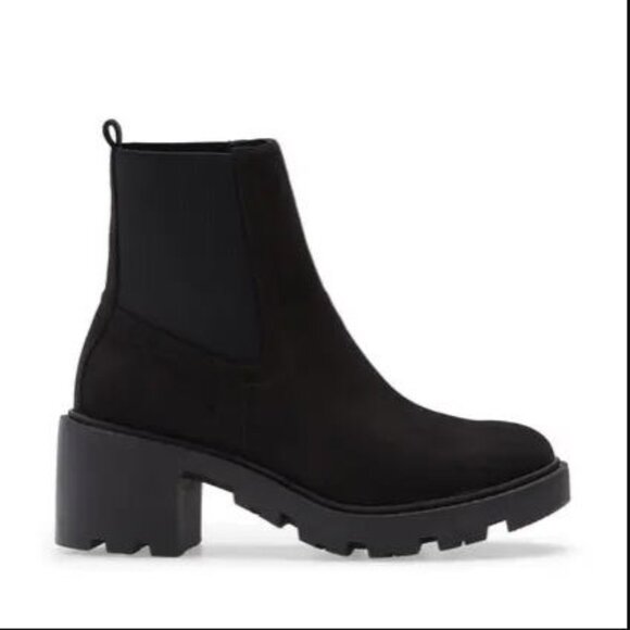 New Topshop Betsy Black Platform Chelsea Unit Ankle Boot 8.5 / 39 - Picture 11 of 12